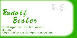rudolf eisler business card